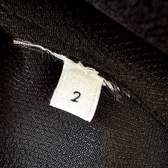 Sandro Paris Black Lace Sheer Shoulder Short Sleeve Top Size M - Picture 5 of 7